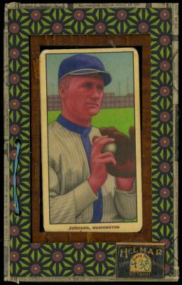 Picture, Helmar Brewing, T206-Helmar Card # 438, Walter JOHNSON (HOF), Hand, ball in mitt, Washington Senators